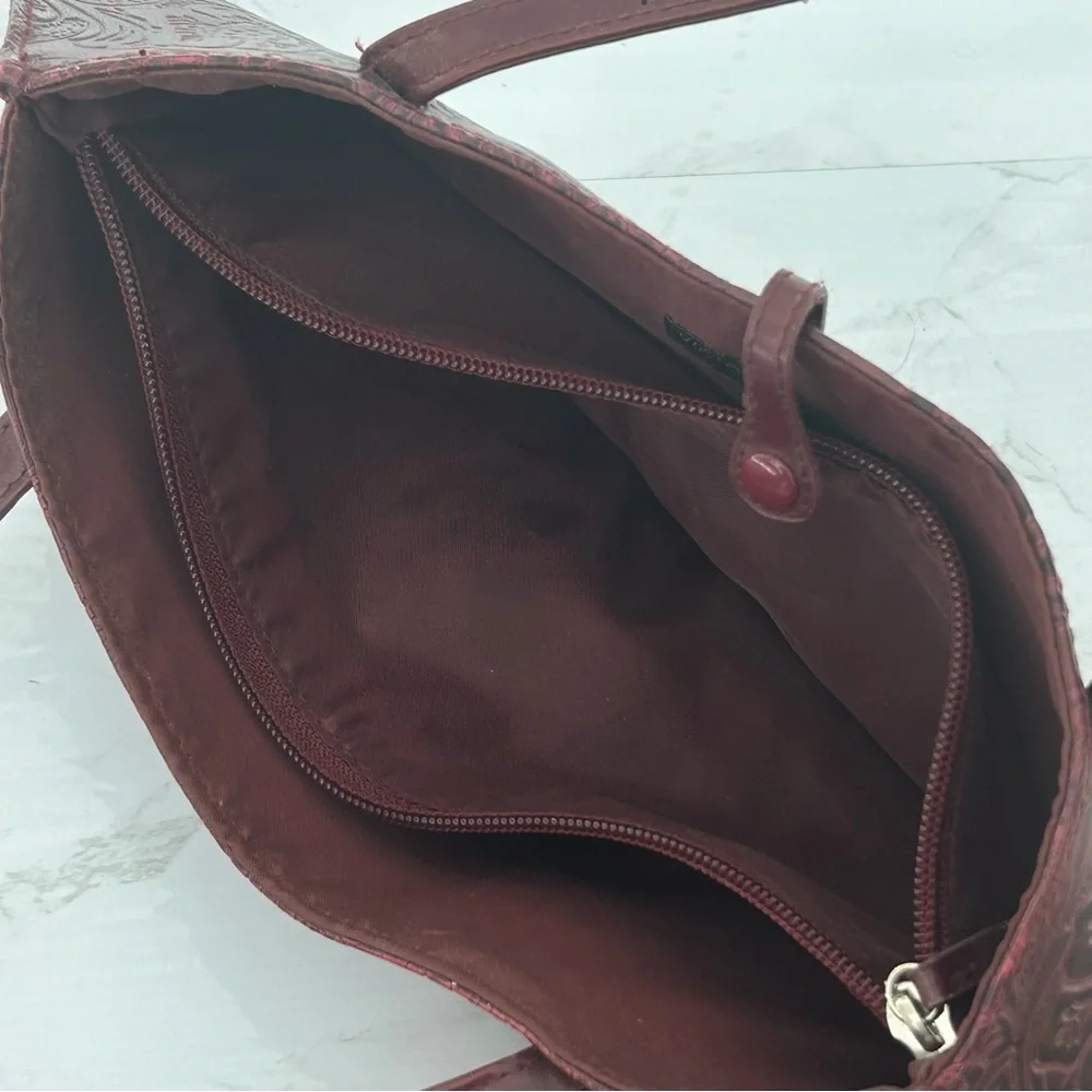 VTG 90S VICTORIA’S SECRET Burgundy Faux Leather Shoulder Purse